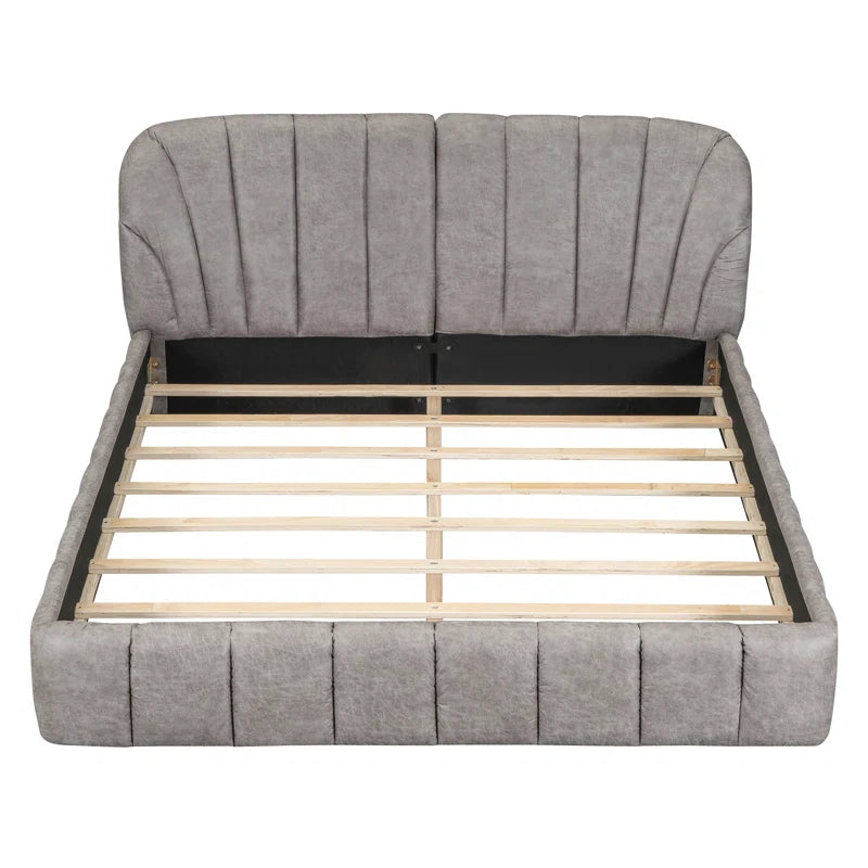 Upholstered Platform Bed with Thick Fabric