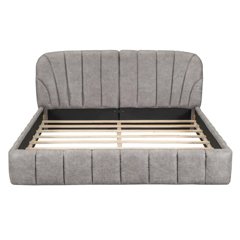 Upholstered Platform Bed with Thick Fabric
