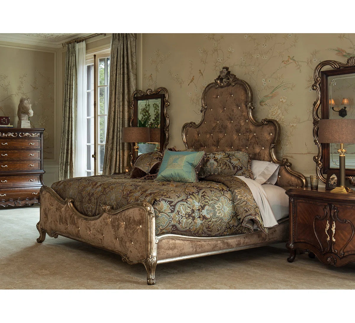 Upholstered Scalloped Bed