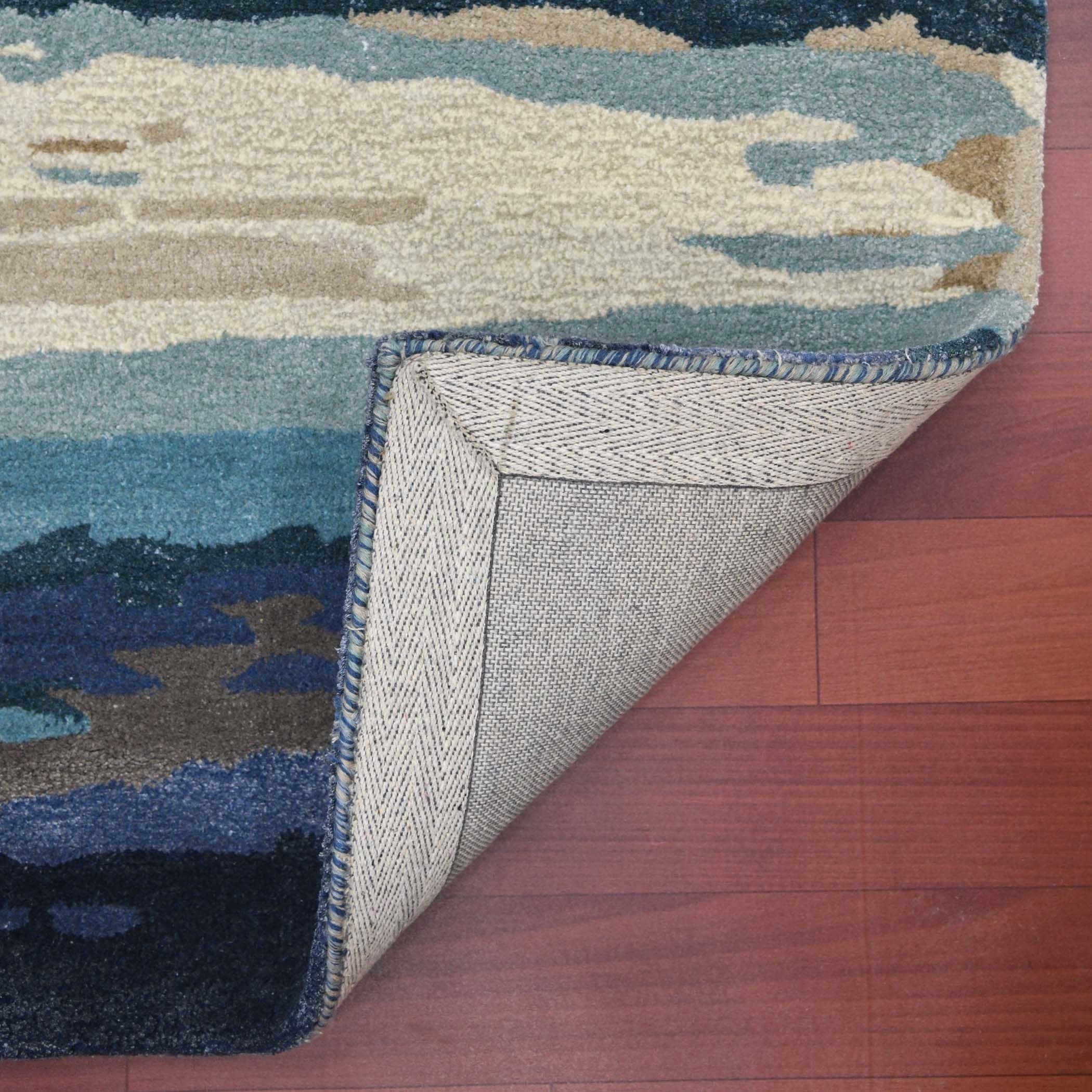 Emerald Wool & Viscose Dream Scape 5x8 Feet Hand-Tufted Carpet - Rug