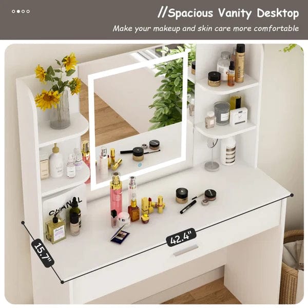 Clara dressing table design 2024 with light