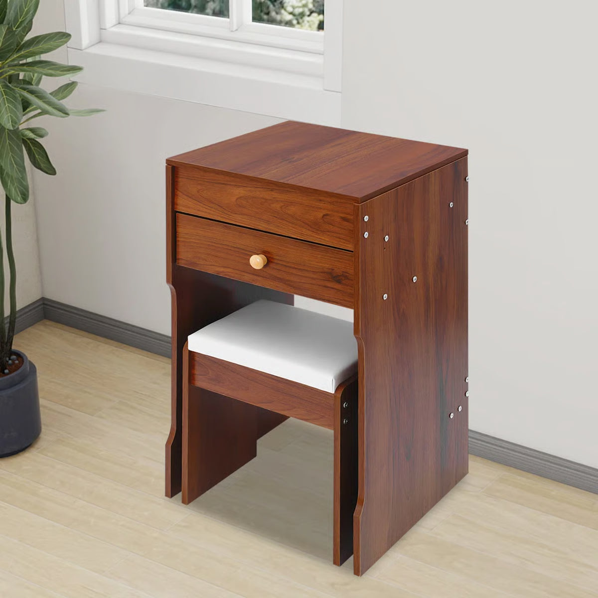 Compact Vanity Table with Mirror and Comfortable Seating
- OUCH CART | Dressing table