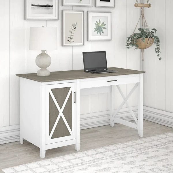 Sigurour Solid Wood Veda Desk in Grey