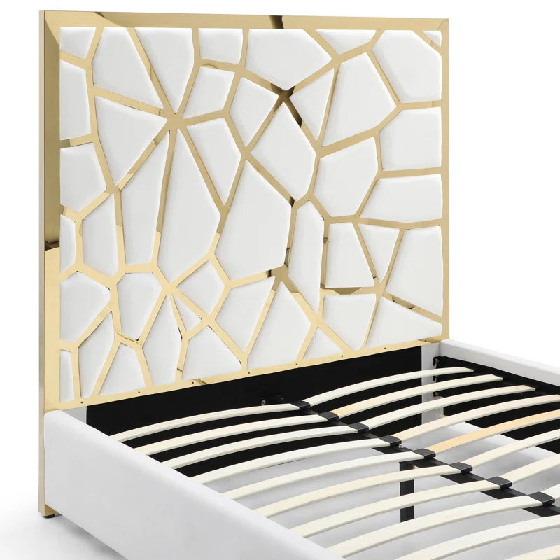 Vendhan Upholstered Metal Platform Bed