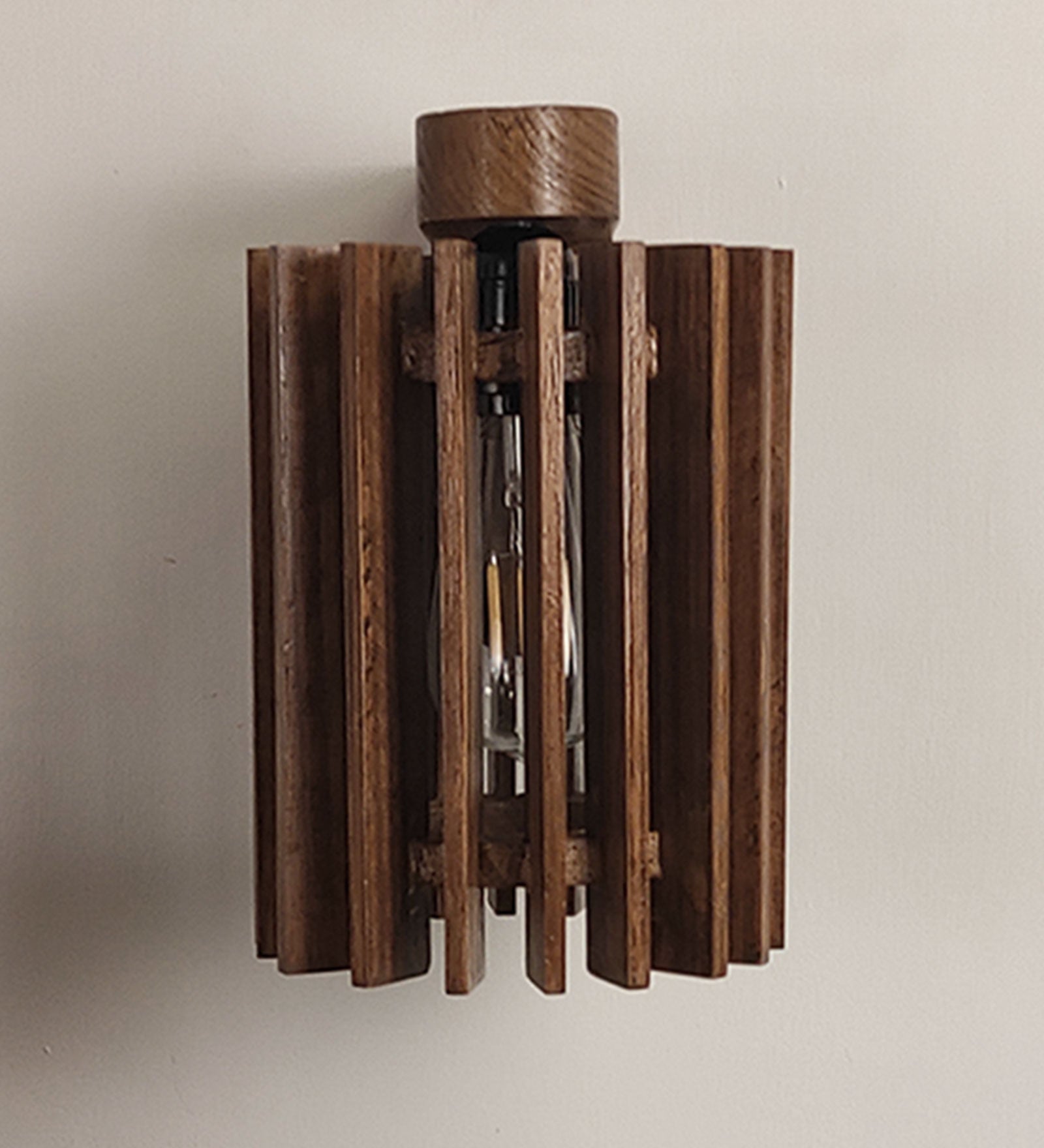 Ventus Brown Wooden Wall Light (BULB NOT INCLUDED)