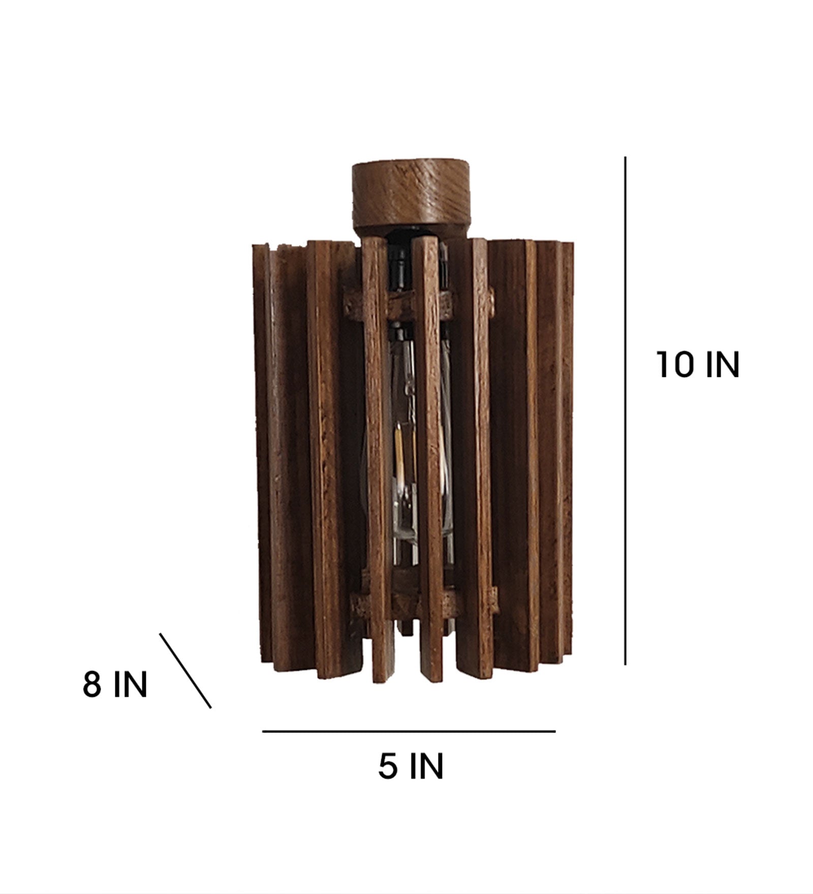 Ventus Brown Wooden Wall Light (BULB NOT INCLUDED)