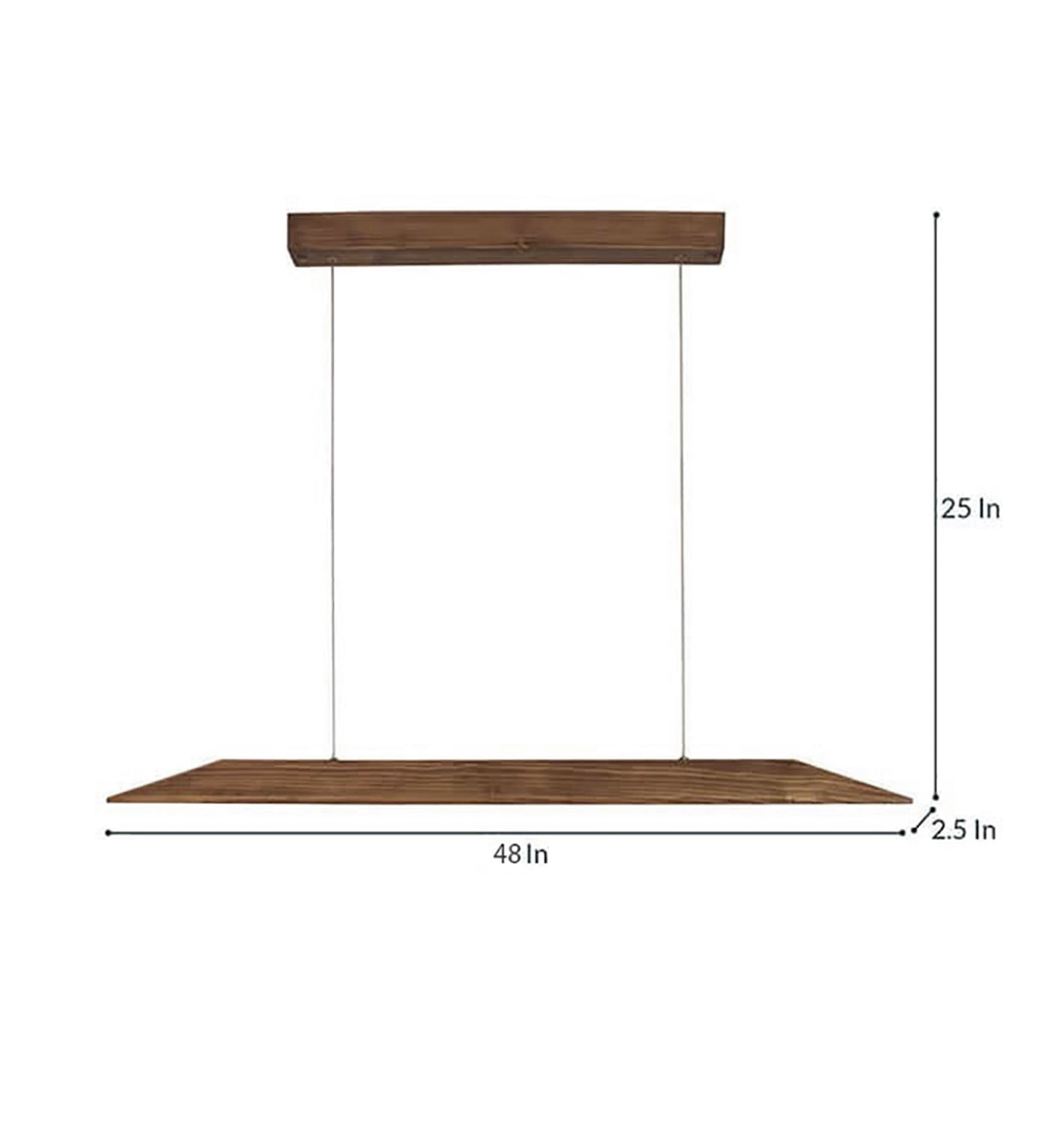 Venus 48 Brown Wooden LED Hanging Lamp