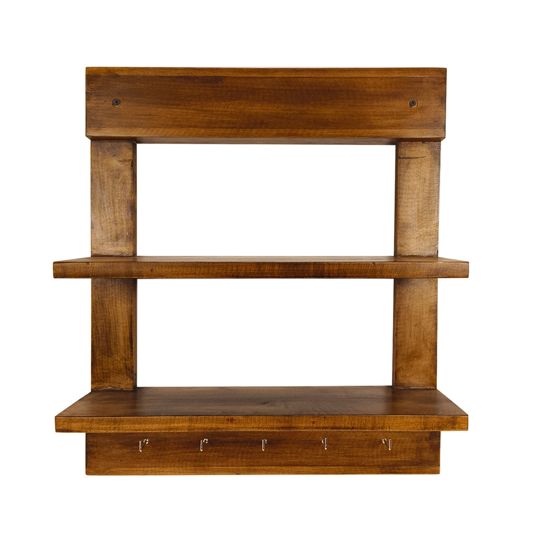 Verona Wooden Wall Shelf Organiser with Key Holders