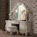 Ouch Cart Luxury Vanity Dressing Table Set with Mirror & Stool