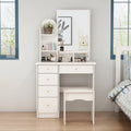 Vitomir Makeup Vanity Desk with Stylish Design and Storage