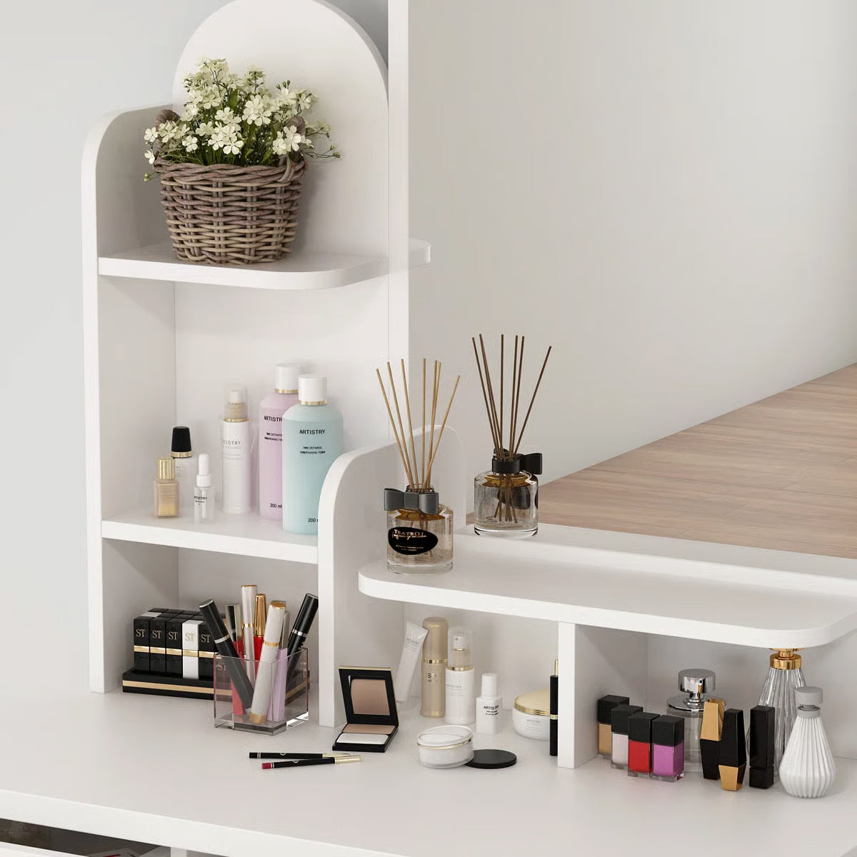 Vitomir Makeup Vanity Desk with Stylish Design and Storage