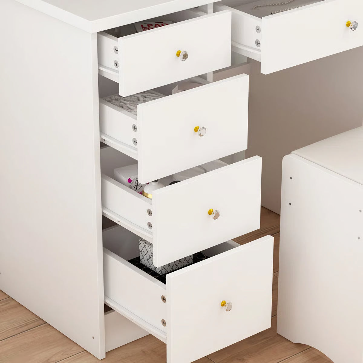 Vitomir Makeup Vanity Desk with Stylish Design and Storage