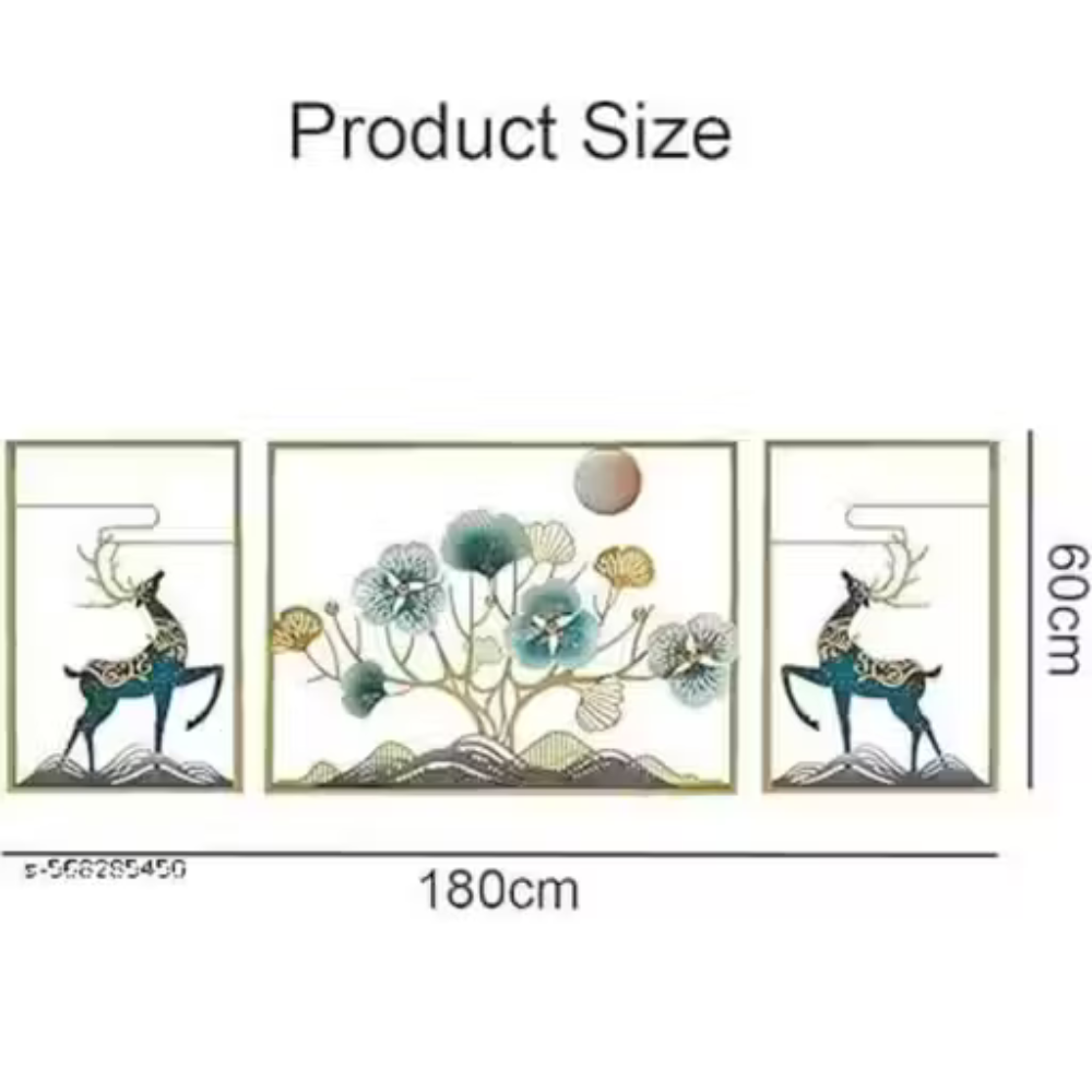 Home Decoration, Living room, drwaing room & Bedroom Floral Golden Frames,