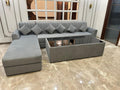 Upholstered 8 Seater Sofa With Centre Table