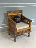 Handmade Pure Sheesham Wood Antique Seating Chair – The King of Chairs for Your Living Room