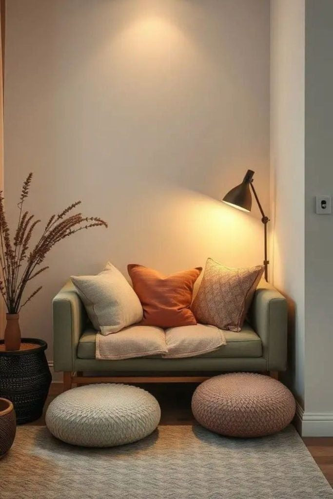 Modern 2-Seater Fabric Sofa with Cushions | Stylish Living Room Sofa