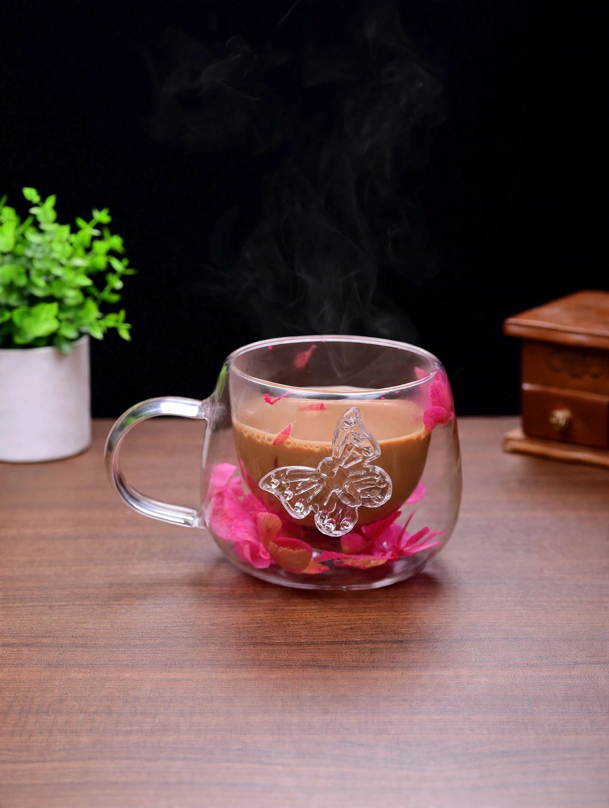Titli Bloom Glass Mug Pink