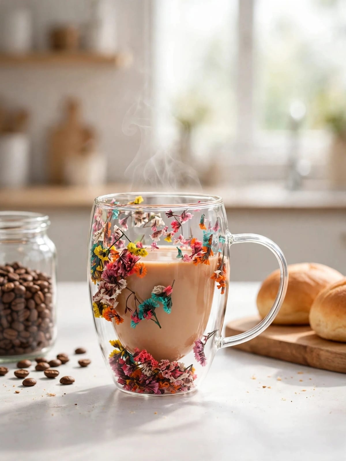 Dahlia Glass Mug