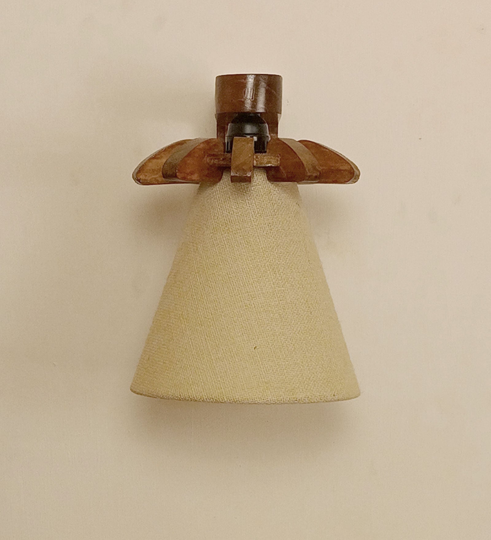 Whirl Brown Wooden Wall Light (BULB NOT INCLUDED)