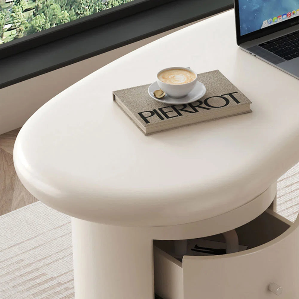 Premium Modern Study Desk with 3-Drawer Storage Cabinet | Eco-Friendly Lacquer Finish Office Table