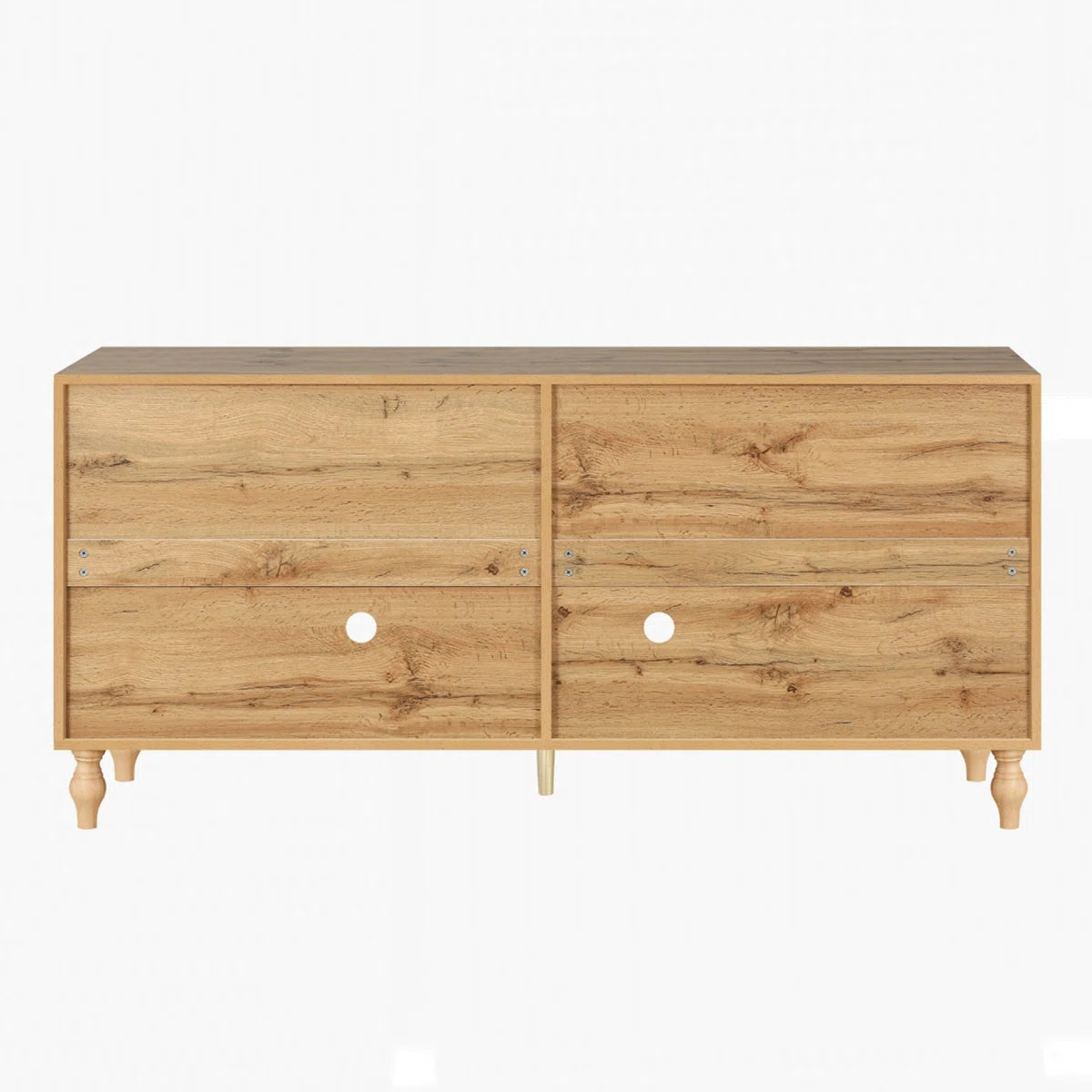 Wood Storage Cabinet with Carved Door and Metal Handle, Versatile and Stylish for Home Decor - OUCHCART | Cabinet