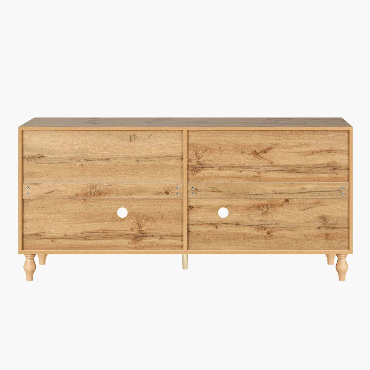 Wood Storage Cabinet with Carved Door and Metal Handle, Versatile and Stylish for Home Decor