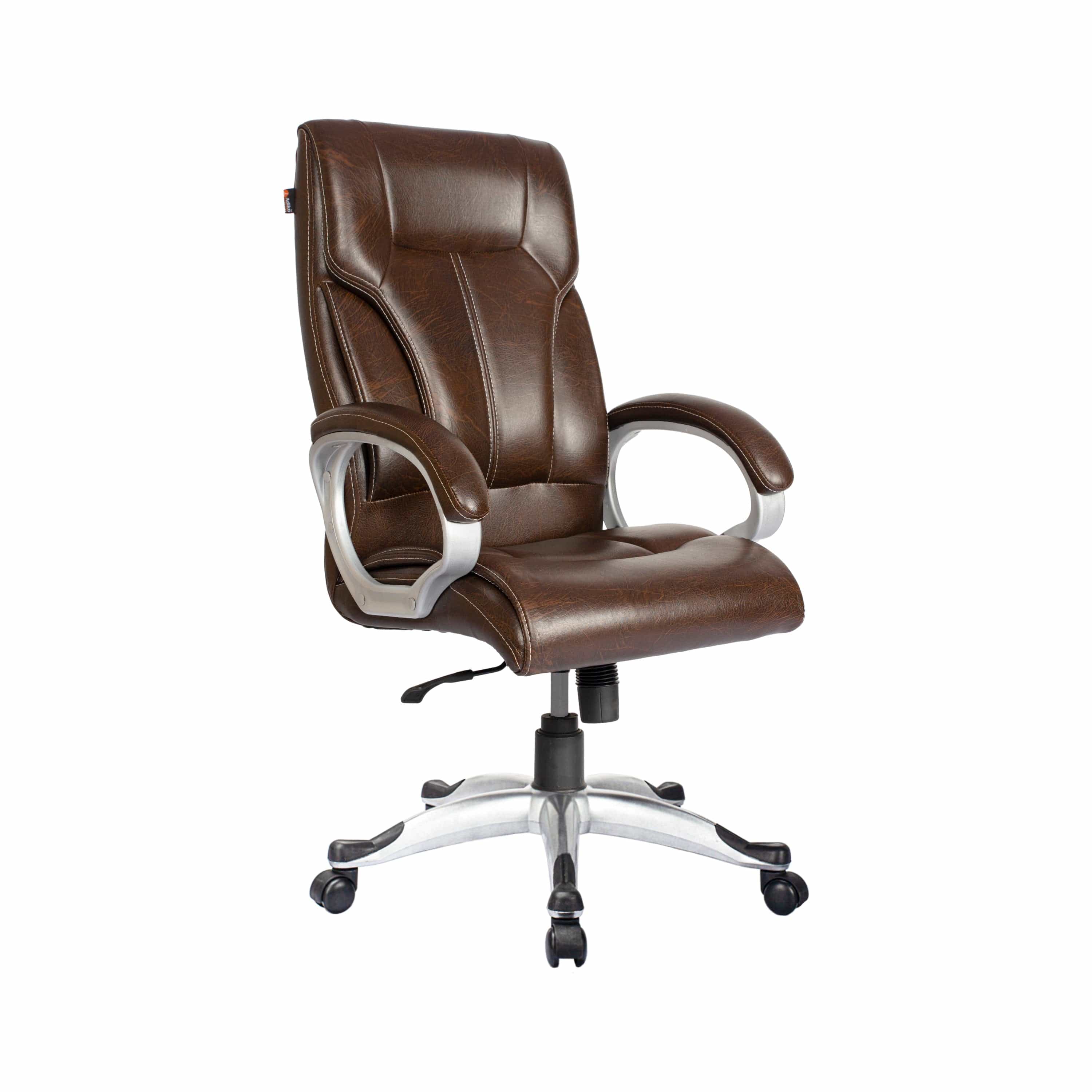 Adiko High Back Executive Revolving Office Chair in Brown
