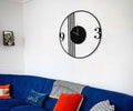 four lines dial black clock