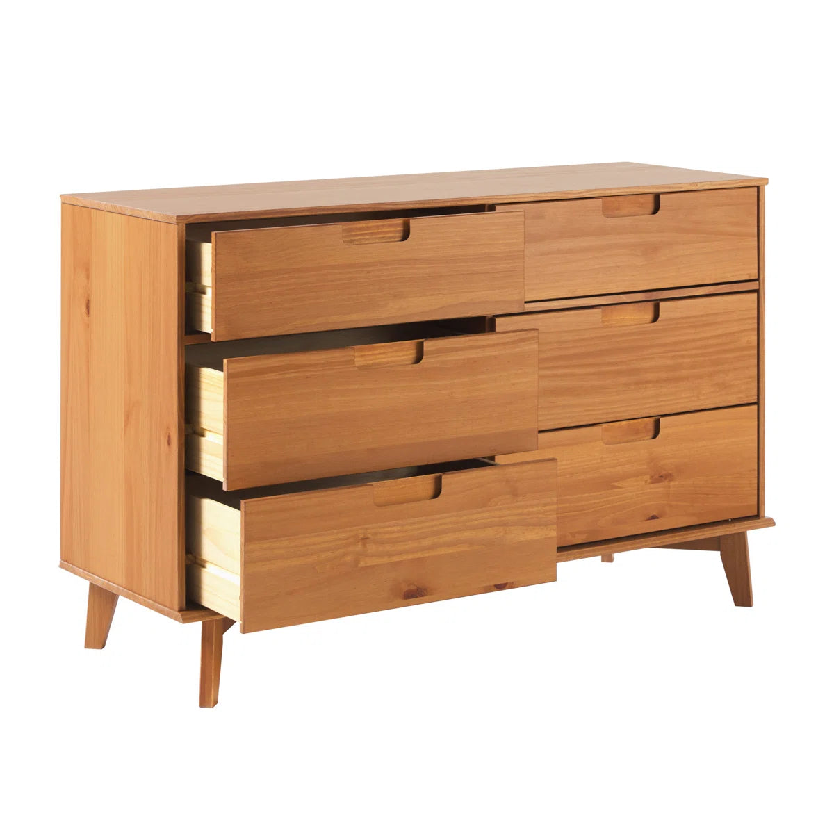 6 Drawer Solid Wood Double Dresser