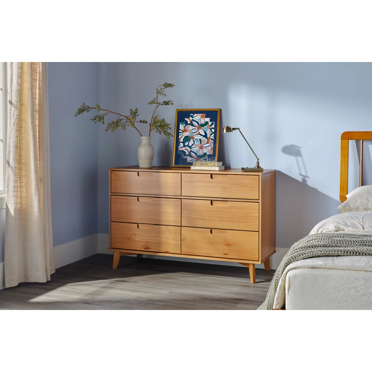 6 Drawer Solid Wood Double Dresser