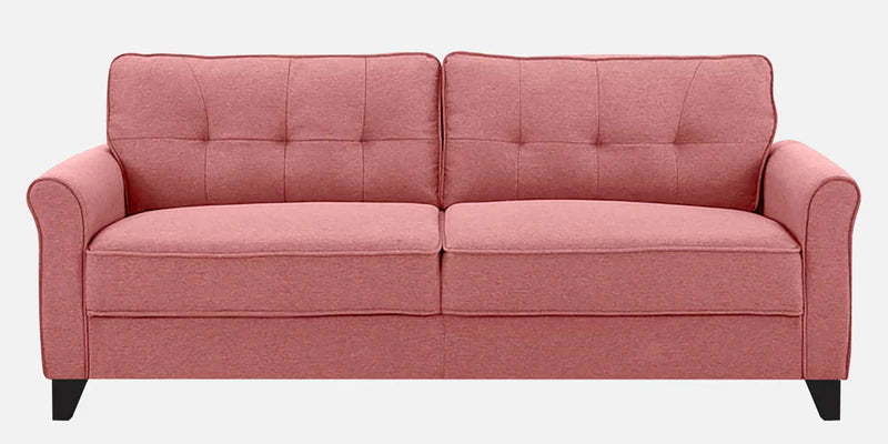 Fabric 3 Seater Sofa In Pink Colour