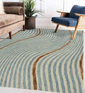 IVORY Wool & Viscose Canyan 5x8 Feet  Hand-Tufted Carpet - Rug
