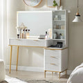 Large 48" Zadia Makeup Vanity Desk with 36" Mirror, 4 Drawers.