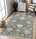 Gray Wool Romania 8X10 Feet Hand-Tufted Carpet - Rug