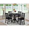 Solid Wood Pedestal Dining Set