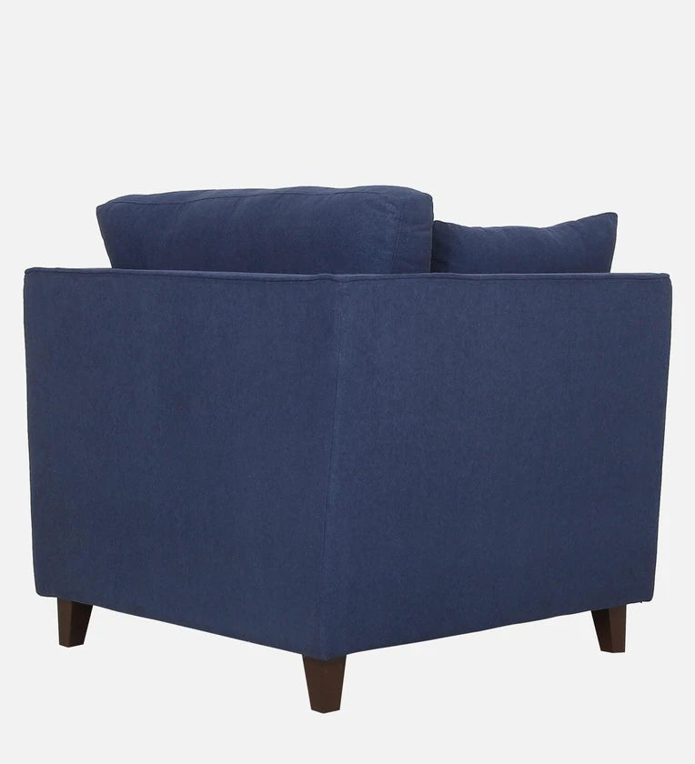 Fabric 1 Seater Sofa In Navy Blue Colour