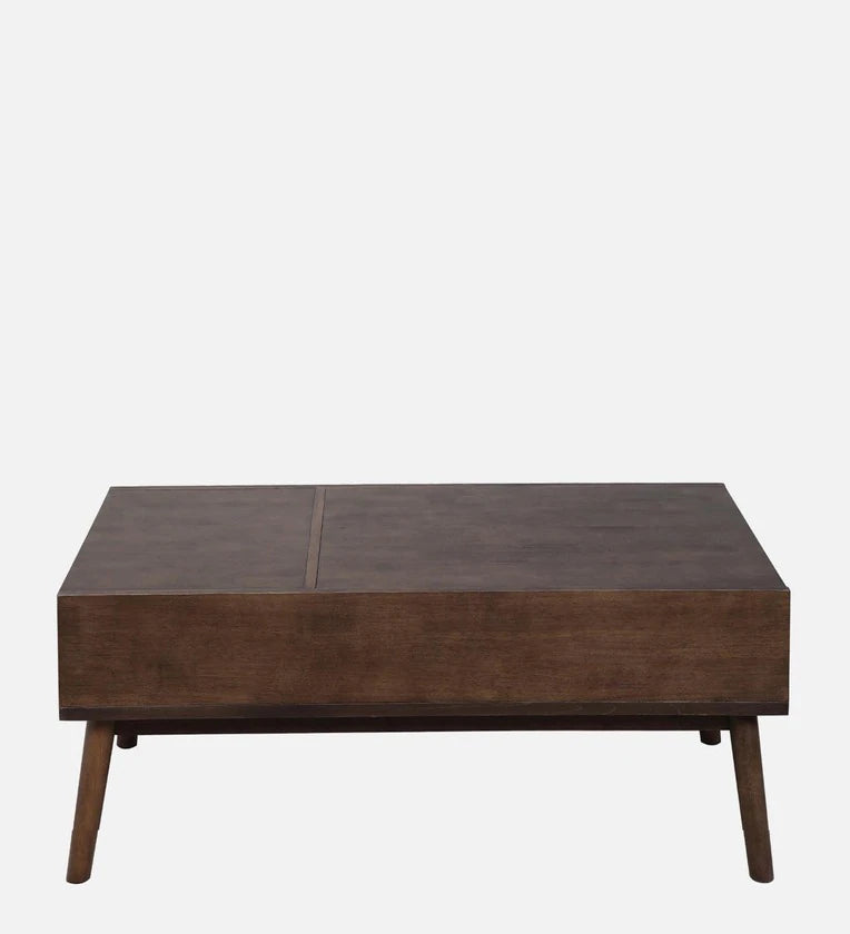 Solid Wood Coffee Table In Walnut Finish
