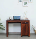 Arno Sheesham Wood Writing Table In Honey Oak Finish,