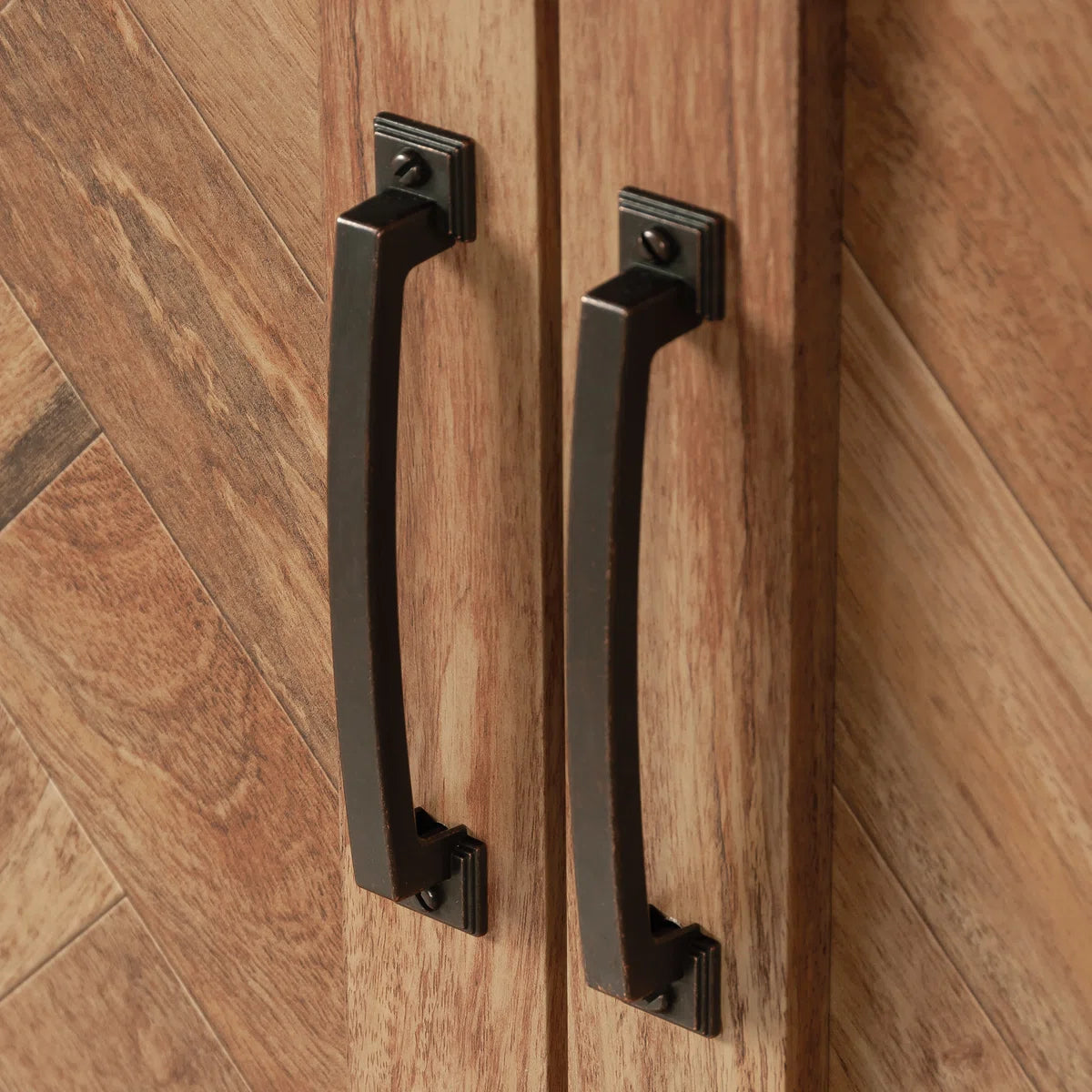 Elegant 2-Door Wooden Armoire Wardrobe with 3 Storage Shelves