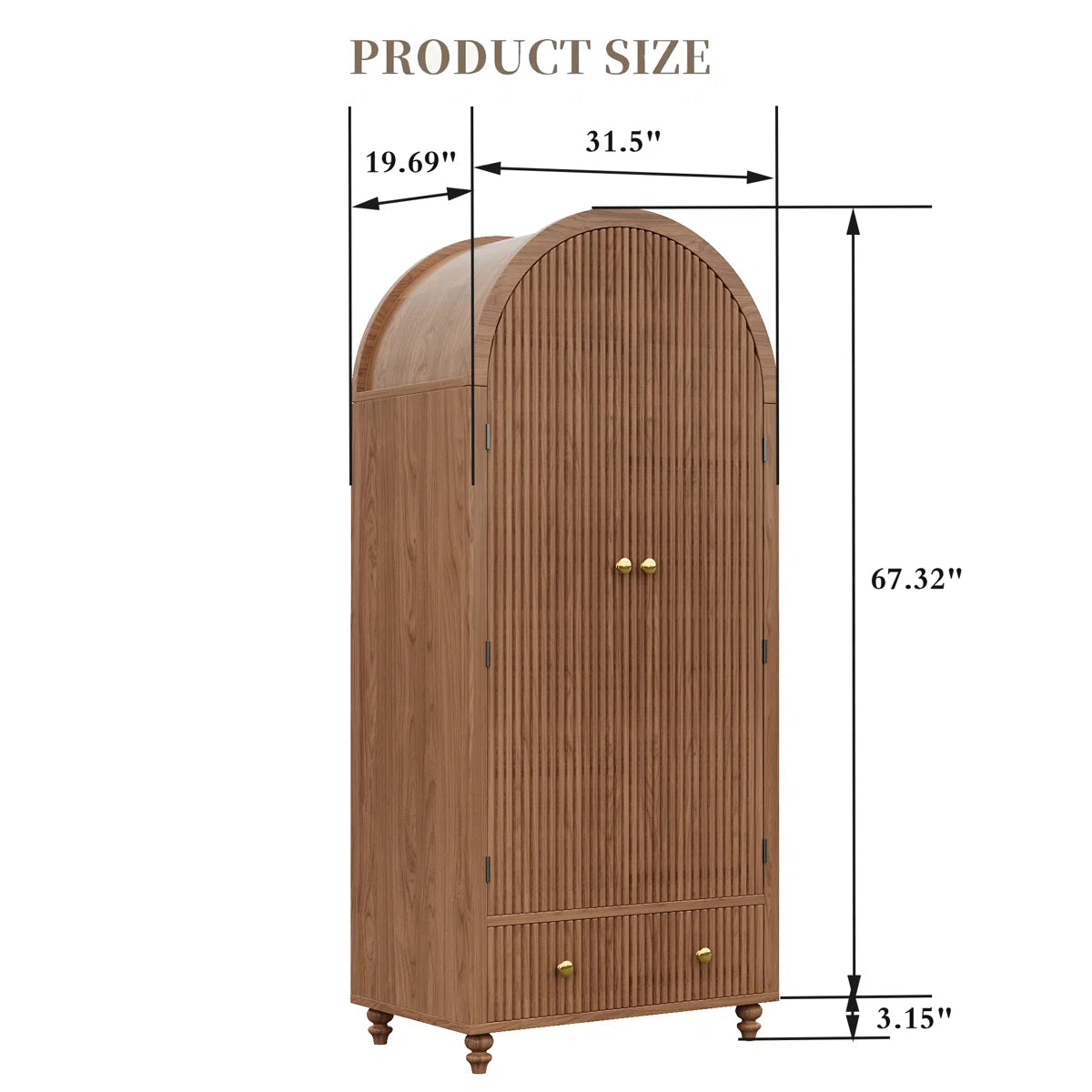 Modern Bedroom Armoire Manufactured Wood Wardrobe with Storage-OUCH CART | Wardrobe 