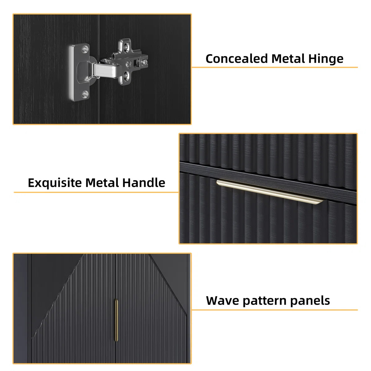 Contemporary 2-Door Solid Wood Wardrobe with Large Drawers and Hidden Storage