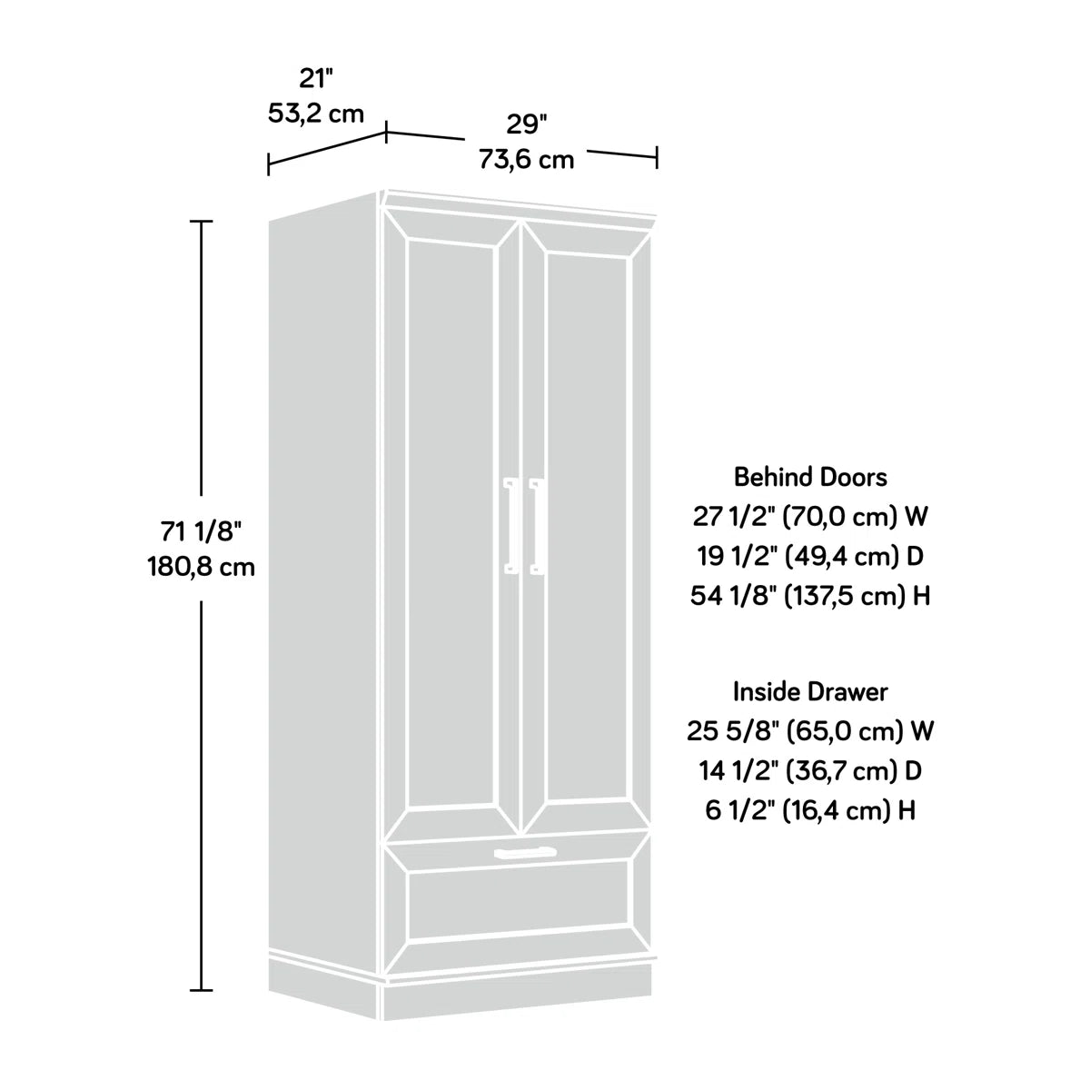 Modern Aliaya Armoire Wardrobe Closet with Storage-OUCH CART | Wardrobe 