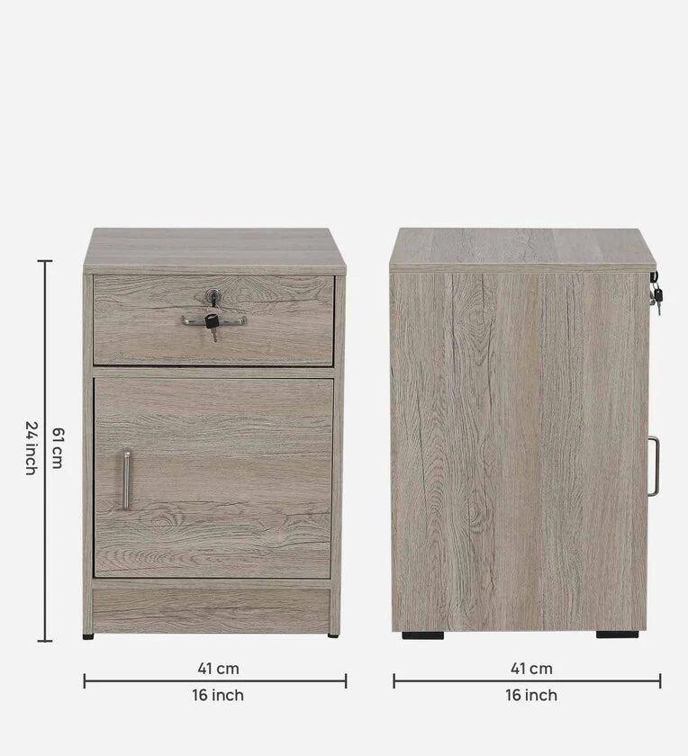 Bedside Table in Natural Finish with Drawer