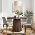 5 - Piece Round Pedestal Dining Table Set