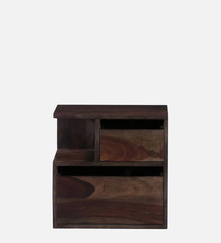 Sheesham Wood Lhs Bedside Table In Warm Chestnut Finish With Drawers