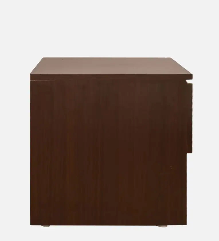 Bedside Table in Brown Finish with Drawer