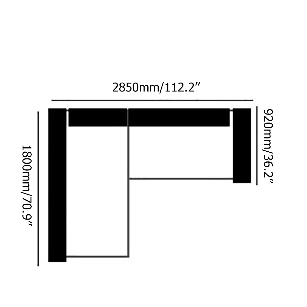 Modern L-Shaped Sectional Sofa | Luxury Upholstered Corner Couch with Cushions | Contemporary Living Room Sofa