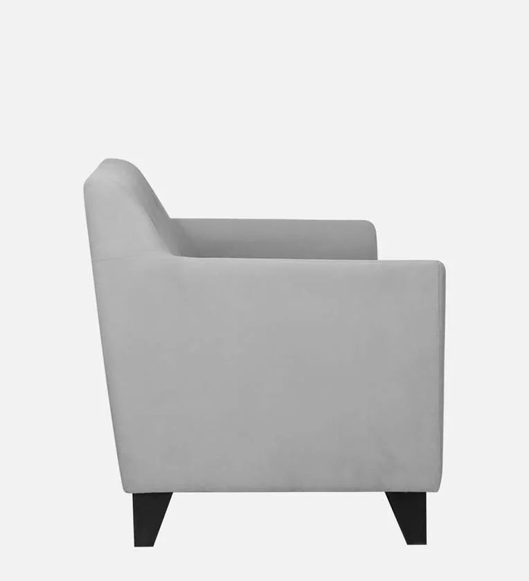 Velvet 1 Seater Sofa in Grey Colour