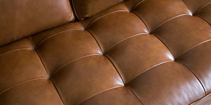 Leatherette 3 Seater Sofa In Tan Colour