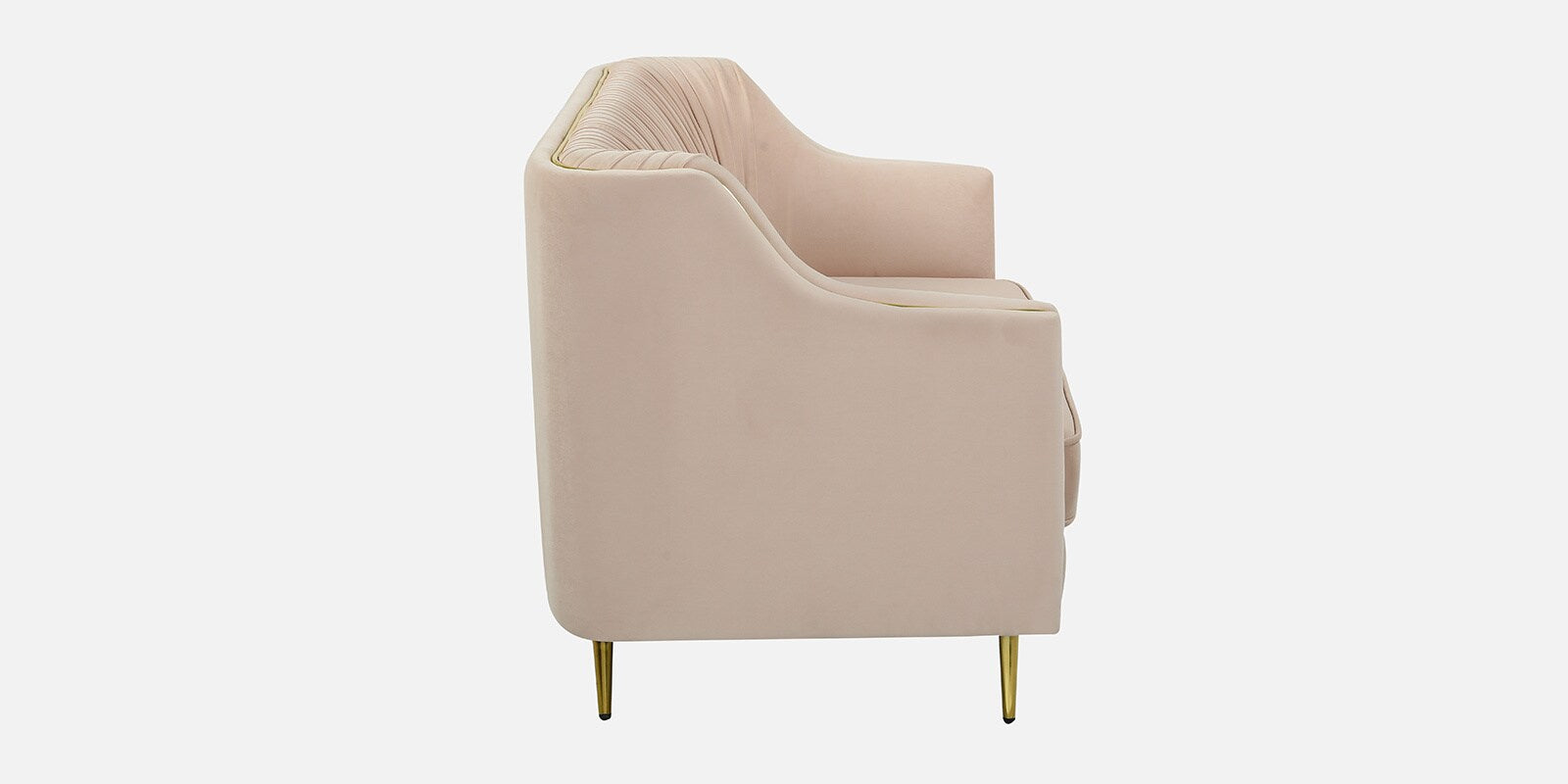 Velvet 2 Seater Sofa In Peachy Pink Colour